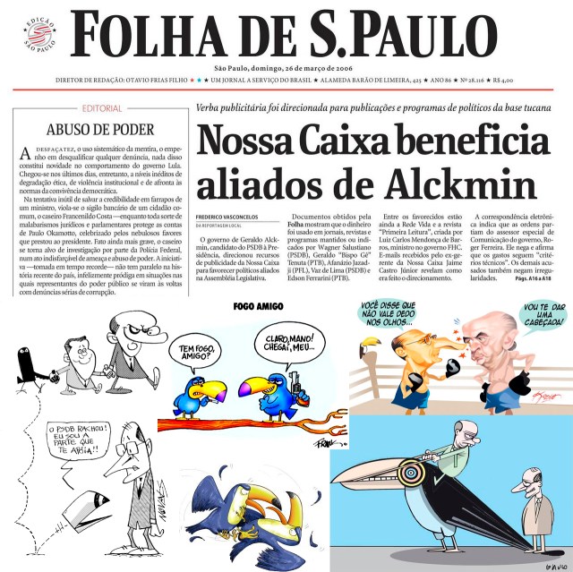 briga alckmin serra charges e folha lixão